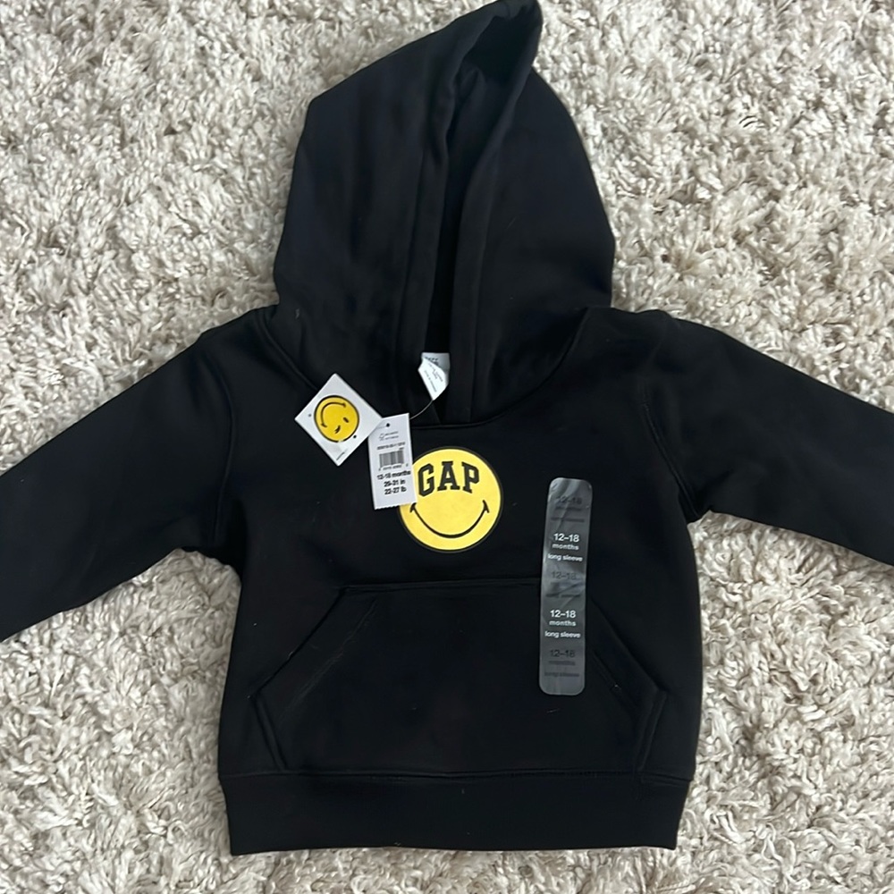 Baby Gap Smileyworld Black Sweatshirt 12-18 months